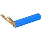 Adapter, cable lug 2-4.1 mm to 4 mm socket, blue, CAT II, 23.0440-23