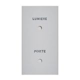 Art d'Arnould univers Epure illuminated push button 2 positions with Door and Light markings - satin steel