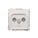R-TV-DATA socket, atten.: 10dB, white