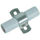 Two-screw cleat for CUI conductor D 20mm with fixing hole 6.5x8.0mm, S