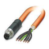 SAC-6P-M12MSM/ 5,0-PUR PE SH - Power cable