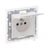 IP 44 2P+E SOCKET FRENCH STANDARD AUTO TERMINALS SHUTTERED WHITE