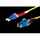 OpDAT patch cord LC-D/E2000-D OS2, 3.0 m