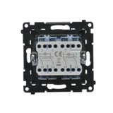 Quadruple frame, Simon 24, IP20/IP44, antibacterial white