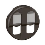 DOUBLE RJ45 SOCKET ROCKER BLACK
