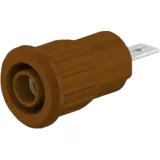 4 mm socket, flat plug connection, mounting Ø 12.2 mm, CAT III, CAT IV, brown, 23.3160-27