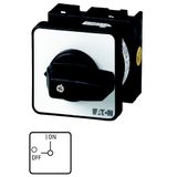 T0-2-10/E On-Off switch, 3 pole + N, 20 A, 90 °, flush mounting