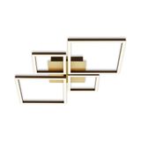 LED ceiling lights, gold-brown, 2xLED/14W + 2xLED/8W