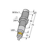 Inductive Sensor For Harsh Environments and Temperatures up to -60 °C   NI7-EM18WD-AP6X/S929