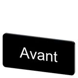 Labeling plate 12.5 x 27 mm, label black, labeling: AVANT