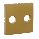 COVER PLATE FOR R - TV SOCKETS GOLDEN