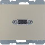 VGA soc. out., K.5, stainless steel matt, lacq.