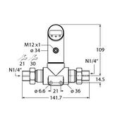 Differential Pressure Sensor With current output and PNP/NPN Transistor Switching Output   PS010D-502T-LI2UPN8X-H1141