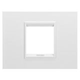 LUX PLATE - IN TECHNOPOLYMER - 2 MODULES - MONOCHROME WHITE - CHORUSMART