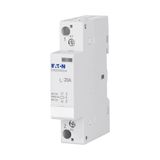 Installation contactor, 20A, 24V AC/DC, 1NO