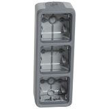 BOITIER GRIS 3POSTES VERTICAL