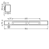 Wall-mounted Luminaire Finea W Diffuser White rectangular ETDD 37W 4111lm Lambertian (L) IK03 3 SDCM