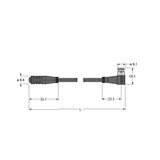 Actuator and Sensor Cable, PUR Extension Cable   PKG4S-1.5-PSW4S/TXL