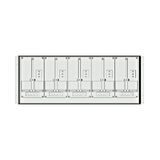 Meter box insert 1-row, 5 meter boards / 9 Modul heights