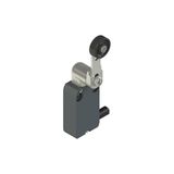 Modular prewired switch with adjustable straight metal revolving lever diam. 20 roller