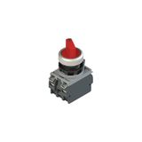 Complete unit with illuminated 4 positions selector, fixing adapter and contacts