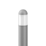 MEGA LATERNE R, silver, on/off Bollards, D 115 H 1050, Opal glass