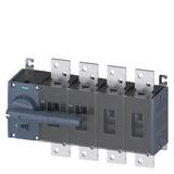 Switch disconnector 1600 A, Size 5, 4-pole Lateral operating mechanism left Basic unit without handle