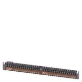 PE terminal strip with screw terminals PE=6 x 16 mm2 and 28 x 10 mm2