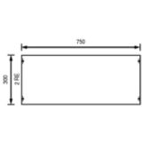 AG32 Cover, Field width: 3, Rows: 2, 300 mm x 750 mm x 26.5 mm, IP2XC