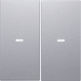 Cover f. 2gang f. push-button module, clearlenses, S.1/B.3/B.7, al., m