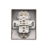 Single button with pictogram for switches and push buttons, matt aluminum