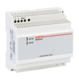 Automatic battery charger, switching BCF series, modular housing, for lead-acid batteries, 1 charging level. 24VDC output, 1.25A