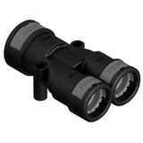 AYPA-121010B zwart  Y-verdeelstuk