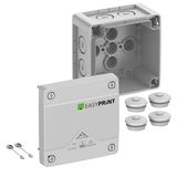 Junction box, Type of protection IP66/IP67/IP69, max. 2,5², IK09, Protection class II, Ui 1000V AC, Ui 1000V DC, DLG, DNV, VDE, Halogen free Abox Pro 025-L EasyPrint