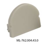 End cap without hole for PR, gray color, 1 pc