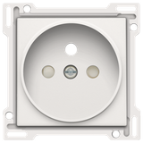 Finishing set for socket outlet with pin earthing and shutters, flush-mounting depth 21 mm, white