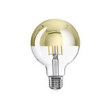 LED Gold Half Sphere Globe Light Bulb G95 7W 650Lm E27 2700K Dimmable - A14