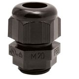 Cable Gland with slats Polyamide 6 M50 Long Black RAL 9005