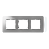 Triple frame, aluminum, white base