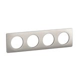 PLATE 4 GANG SATIN ALUMINIUM