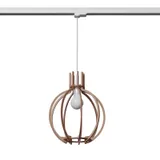 HANGING LAMP 3 PHASE ARANCIA NATURAL WOOD E27 WHITE