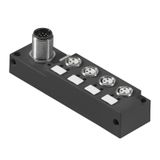 with M12 outlet, A-coded, 12-pole, M8, 30 V, , LED: No, LED initiator: No, Wiring type: 1:1