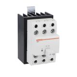 Solid state relay complete with heatsink, three-phase (3 controlled), 20A, 90...280VAC, screw terminals