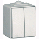 TWO CIRCUITS SWITCH WHITE