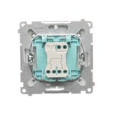 Touch panel 2 modules, Modul 1: 1 touch field, Module 2: space for Simon 54 module, Fixing: horizontal, White pearl