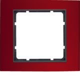 Frame 1gang, B.3, al. red/ant. matt, al. anodised