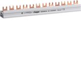 Insulated busbar 4P fork 10mm² 12M