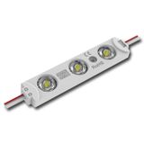 LED modul 3x SMD2835, 0,72W, 12V, 60mA, 6550K, 160°, IP65