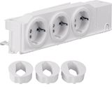 Socket,universal,3x,DIN Rail