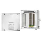 Klippon STB (Small Terminal Box), Terminal Box, stainless steel enclosure, Height: 250 mm, Width: 250 mm, Depth: 120 mm, Material: Stainless steel 1.4404 (316L), Mirror polished, silver